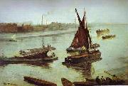 James Abbott Mcneill Whistler Old Battersea Beach Spain oil painting artist